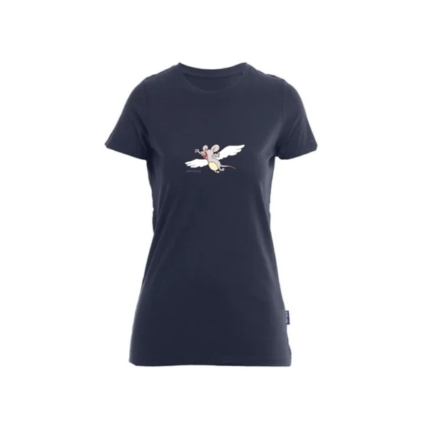 Siev_prem_navy_mouse Sieviešu T-krekls OWLS TALES Forever